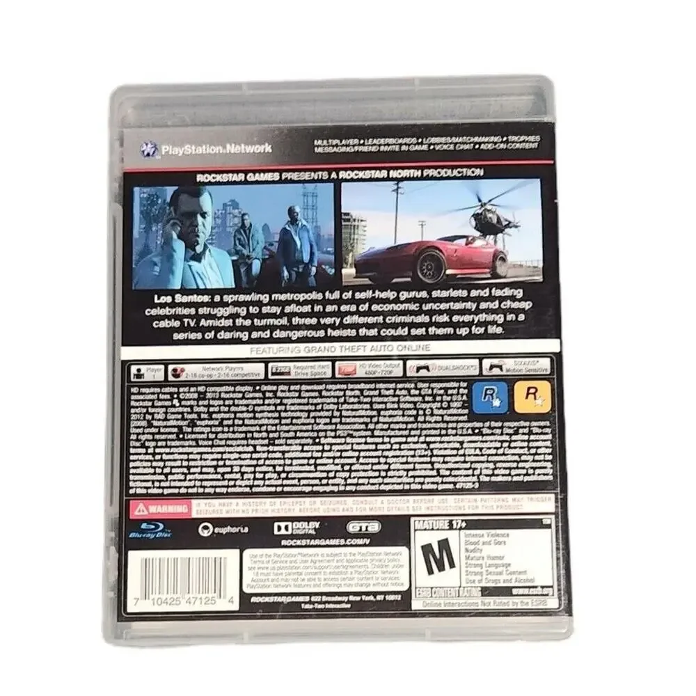 PS3 Grand Theft Auto: Five CIB (Sony PlayStation 3, 2013) Pre-owned